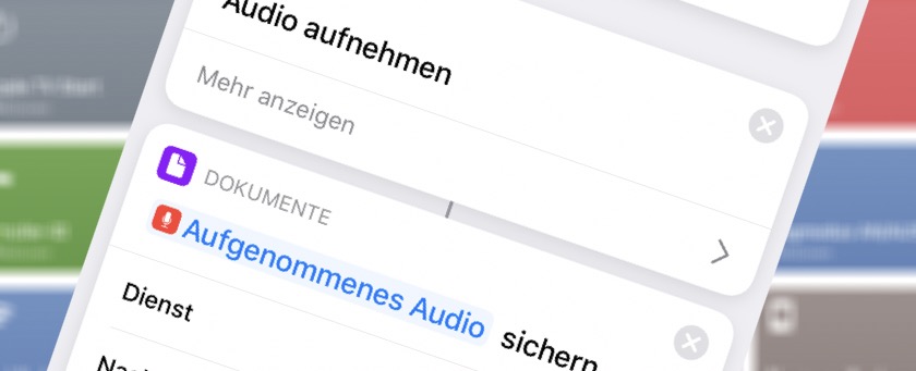 Audio Aufnahmen Speichern