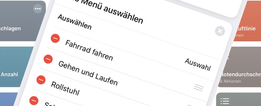 Health Strecken protokollieren