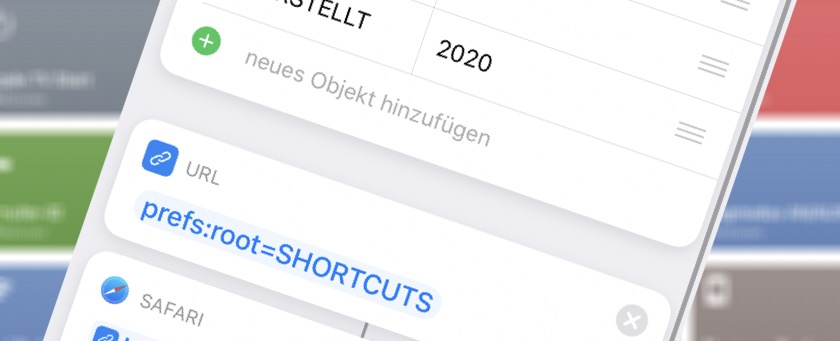Einstellungen: Kurzbefehle