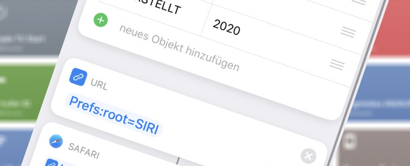 Einstellungen: SIRI
