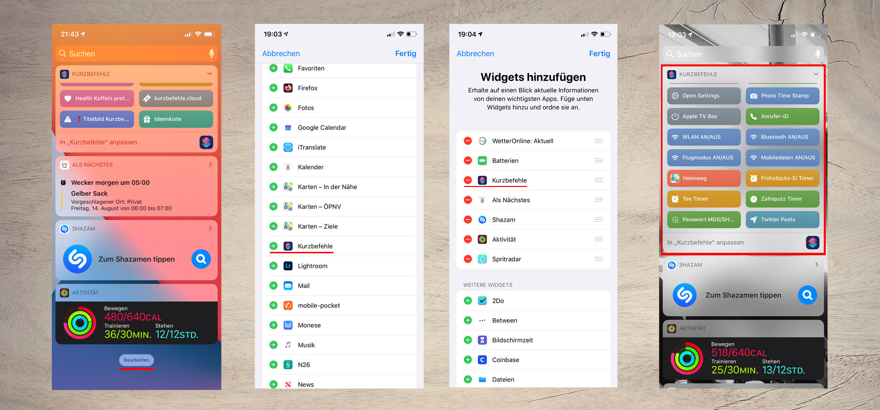 Siri-Kurzbefehle im Sperrbildschirm aktivieren